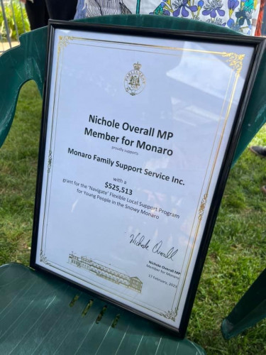 Monaro Family Support Service Receives Funding from NSW Govt Office of Regional Youth to Support Young People’s Mental Health in the Snowy Monaro